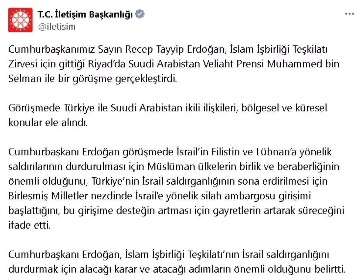 Erdoğan’ın Selman ile Görüşmesi